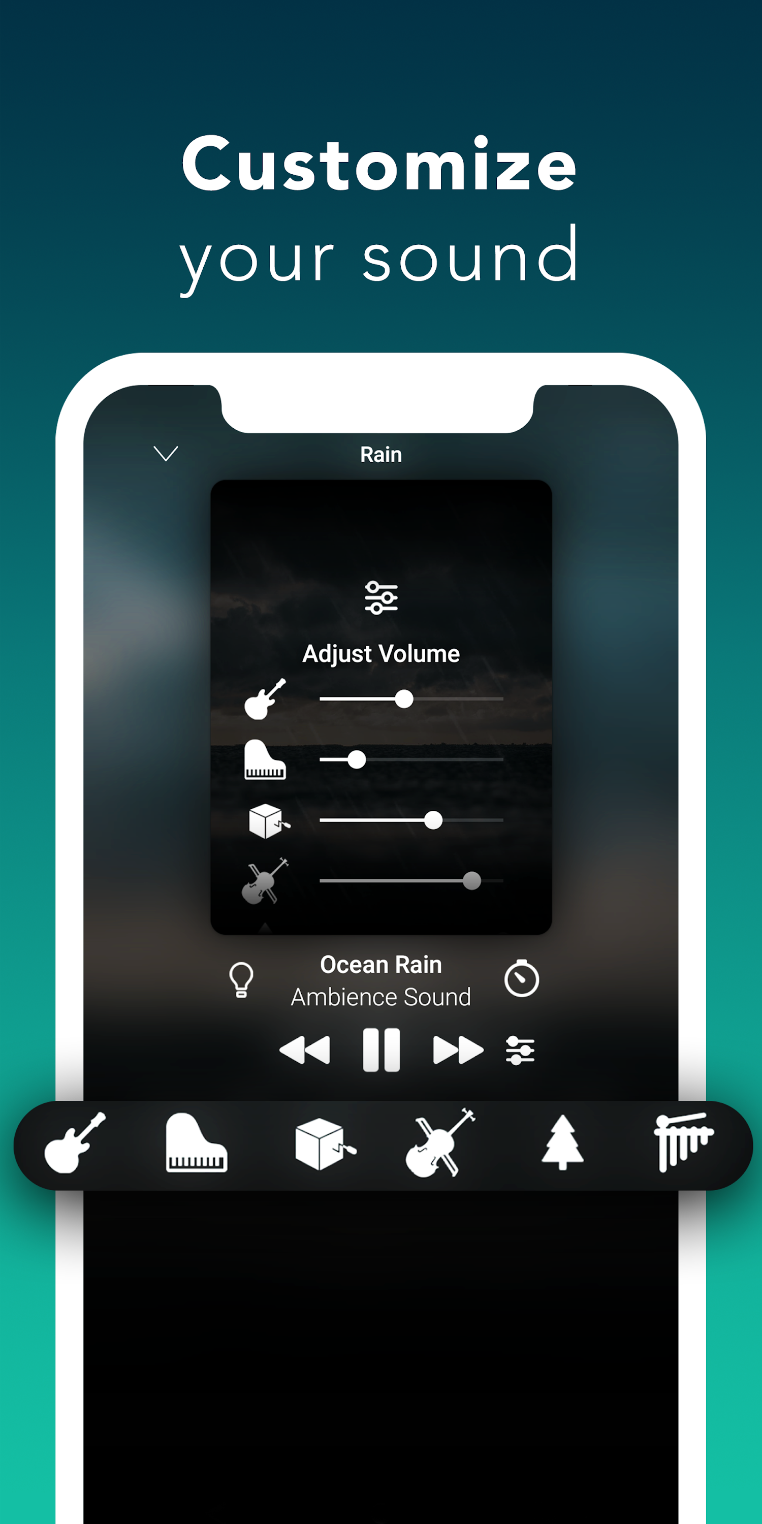 اسکرین شات 4 برنامه Rain Sounds: sleep & relax