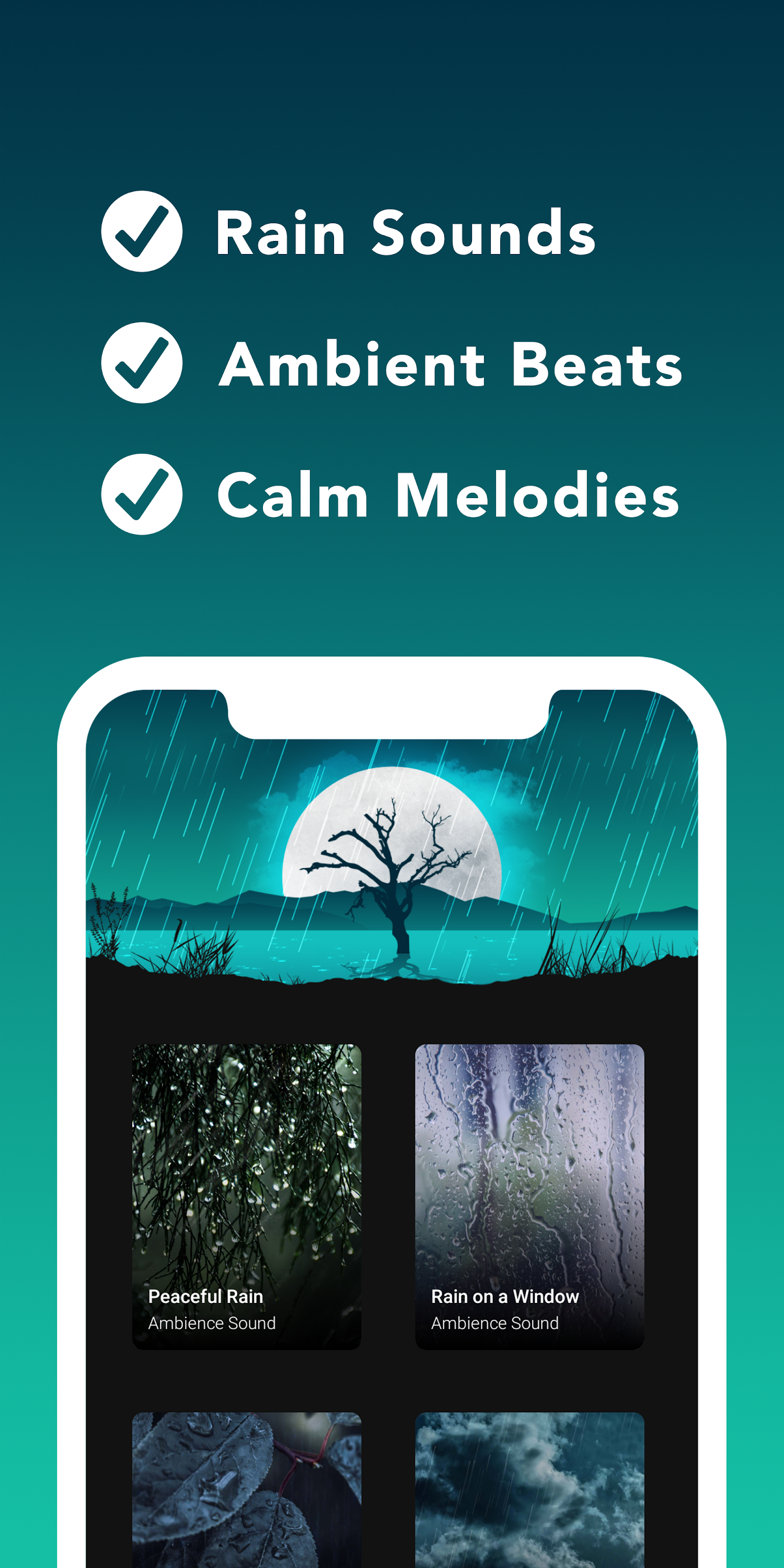 اسکرین شات 2 برنامه Rain Sounds: sleep & relax