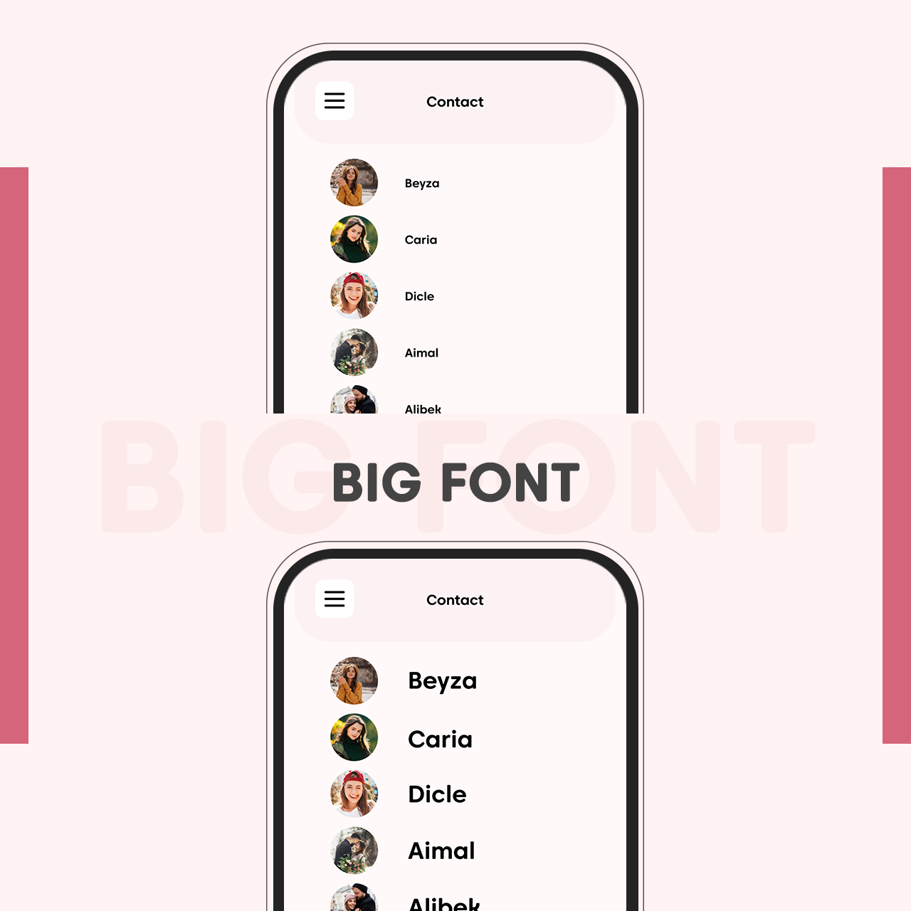 اسکرین شات 2 برنامه Big Font : Change Font Size