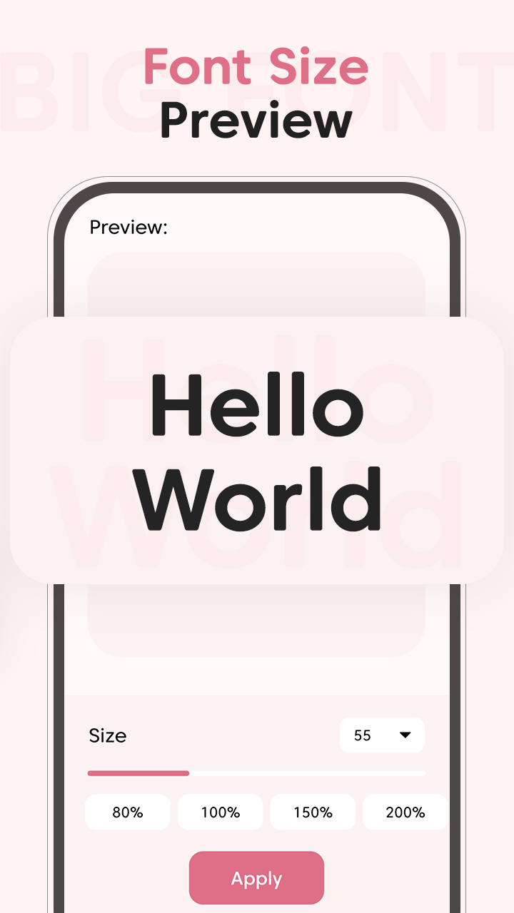 اسکرین شات 4 برنامه Big Font : Change Font Size