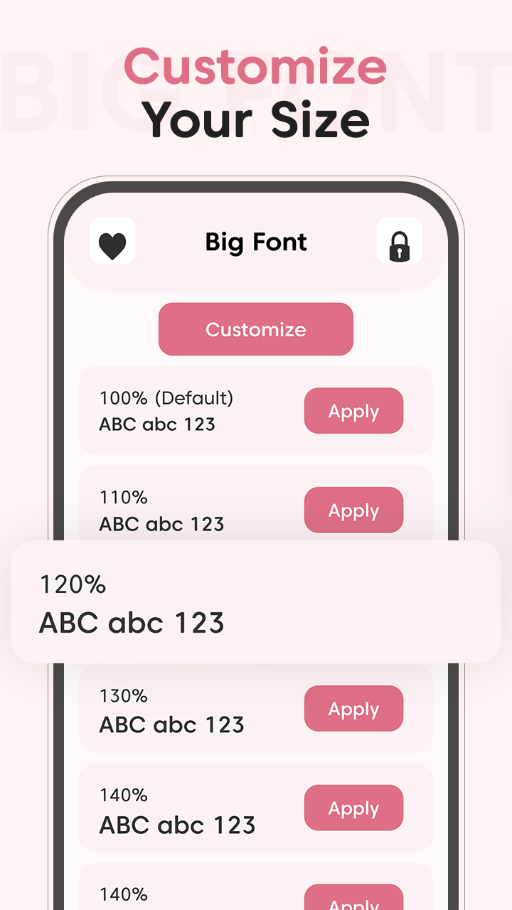 اسکرین شات 3 برنامه Big Font : Change Font Size