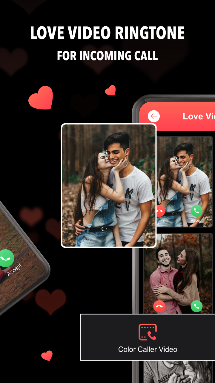اسکرین شات 3 برنامه Fullscreen Love Video Ringtone