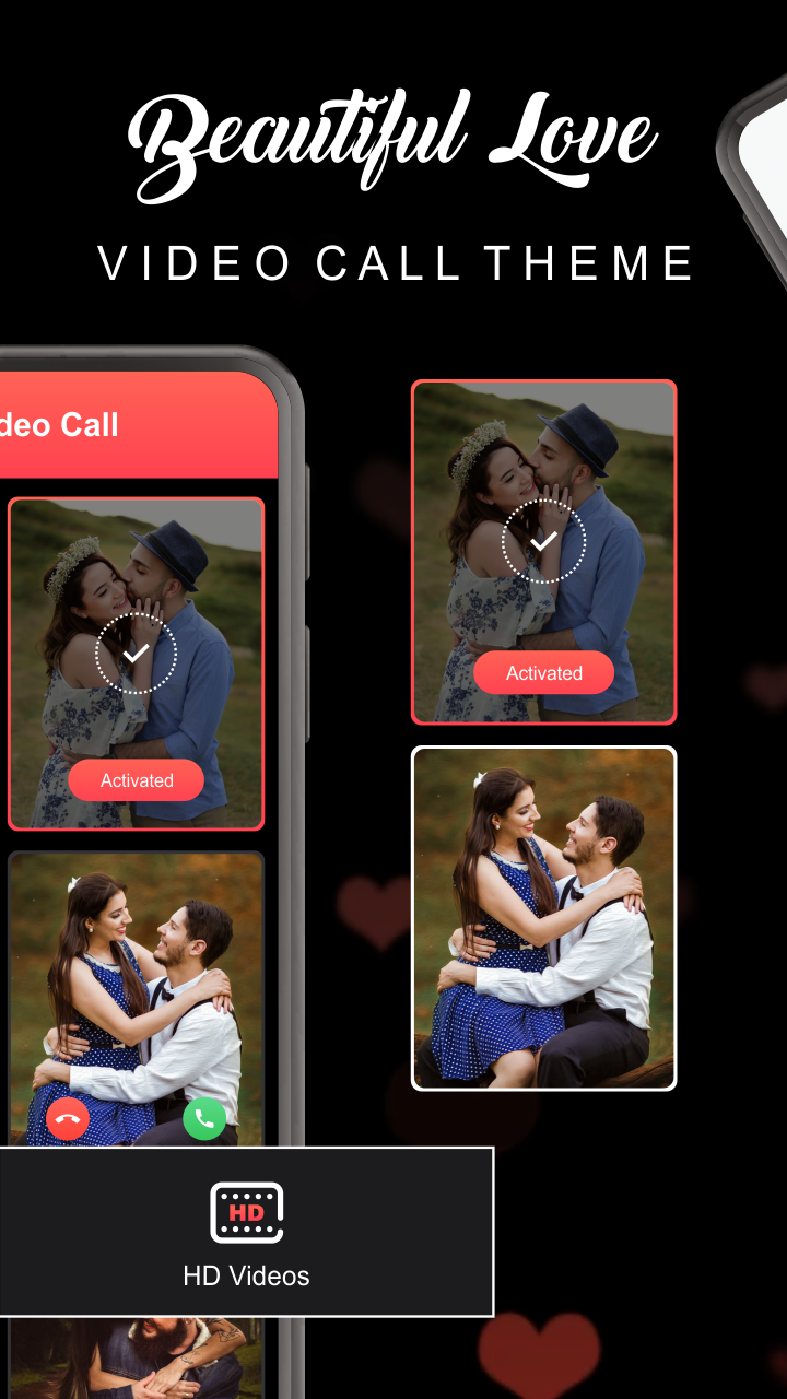 اسکرین شات 4 برنامه Fullscreen Love Video Ringtone