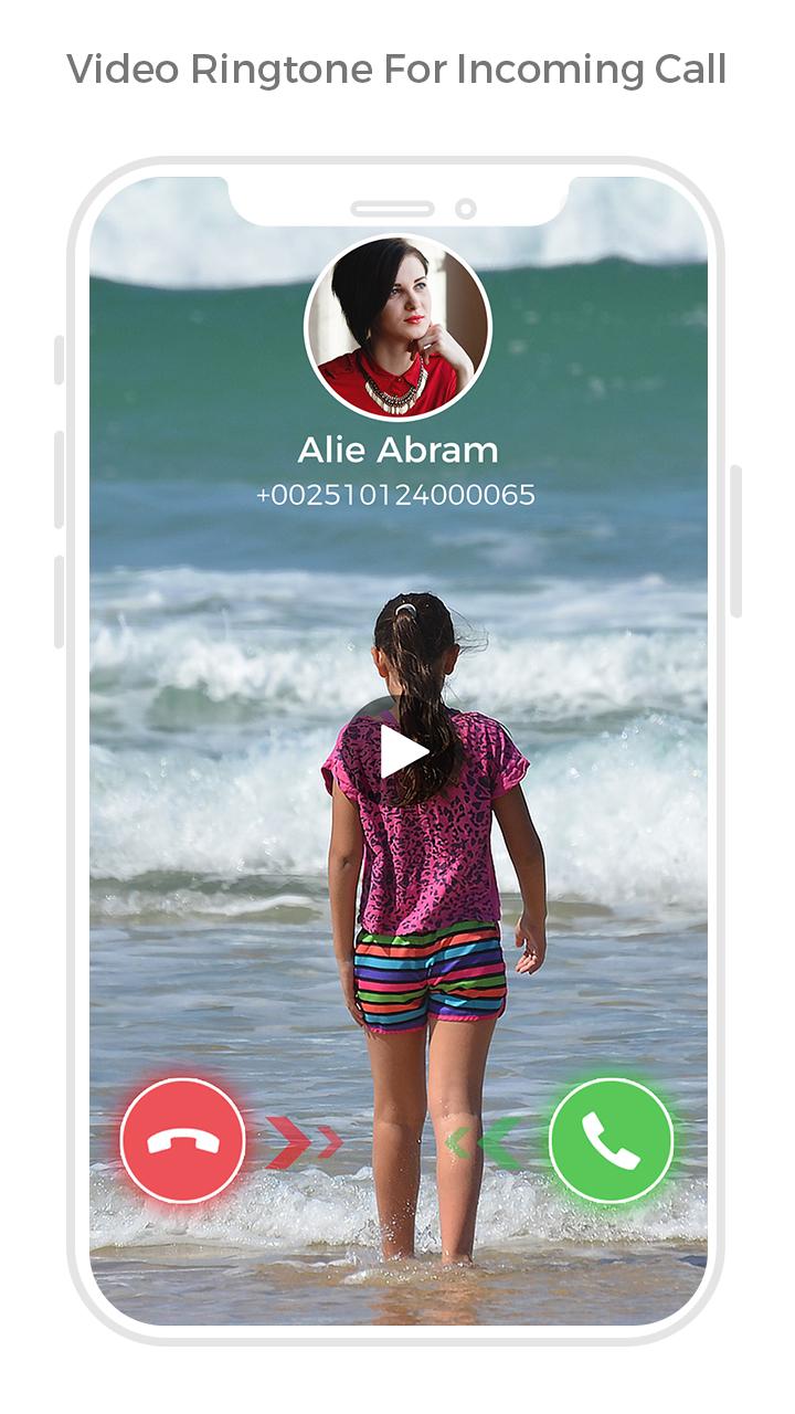 اسکرین شات 1 برنامه Video Ringtone Incoming Call