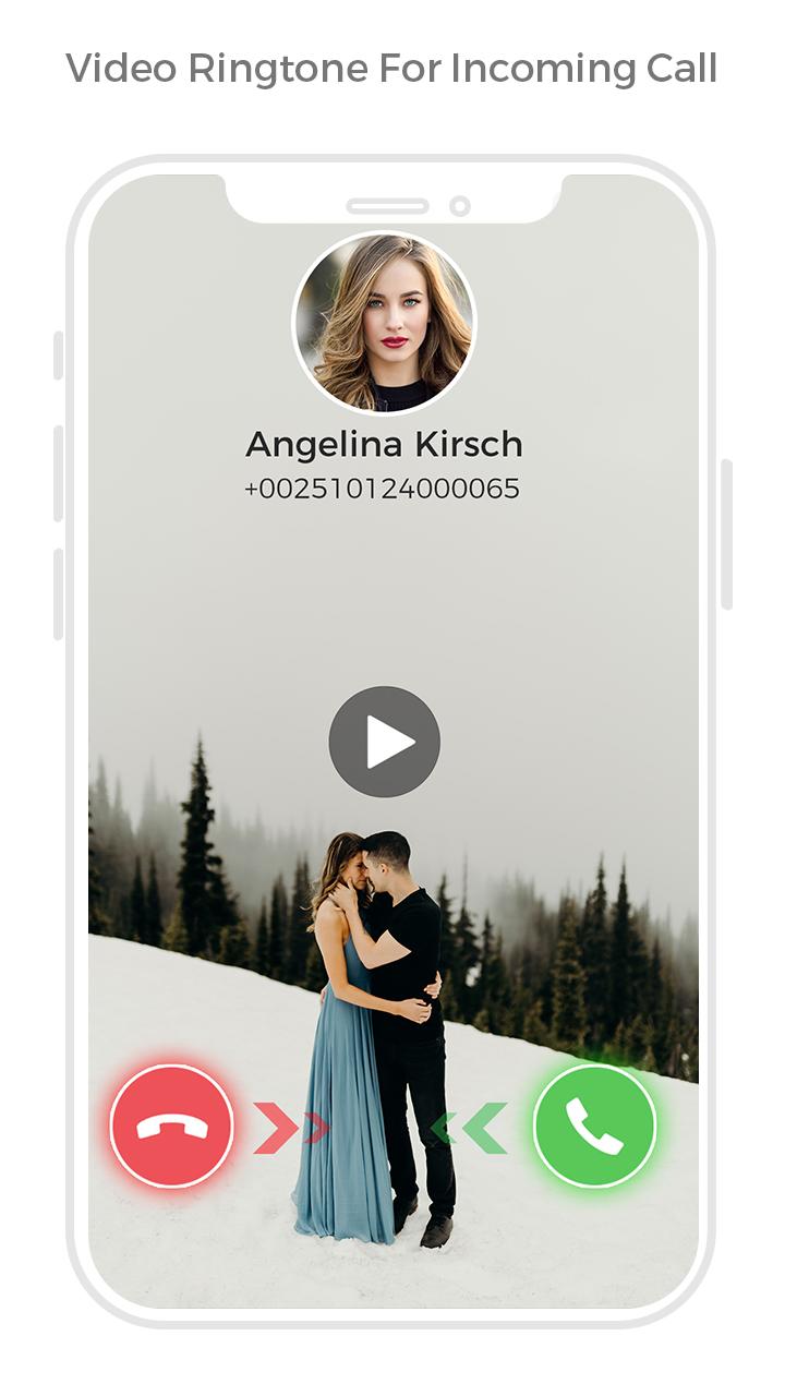 اسکرین شات 2 برنامه Video Ringtone Incoming Call