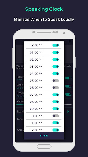 اسکرین شات 2 برنامه Speaking Clock - Digital Clock