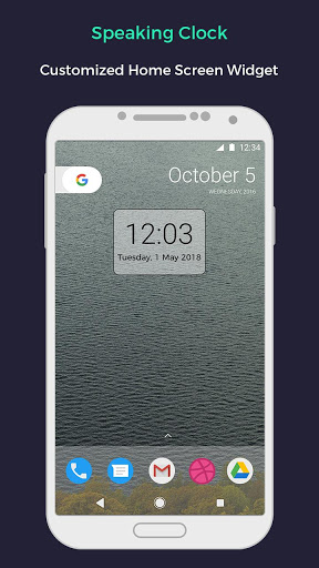 اسکرین شات 5 برنامه Speaking Clock - Digital Clock