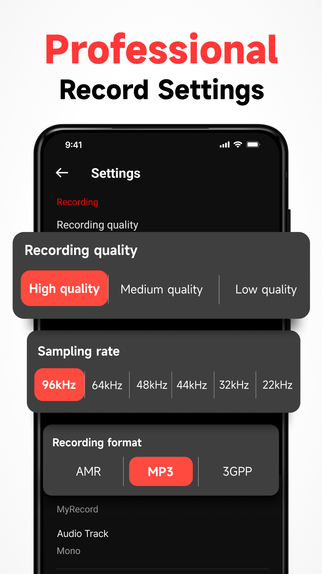 اسکرین شات 3 برنامه Voice Recorder & Voice Memos
