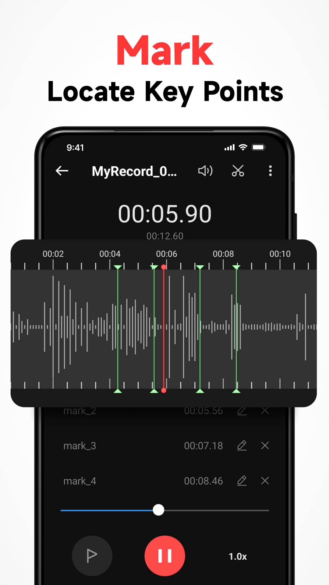 اسکرین شات 2 برنامه Voice Recorder & Voice Memos