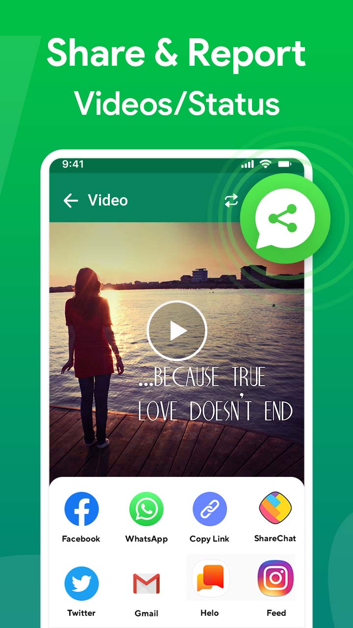 اسکرین شات 3 برنامه Save Video Status - WA Status