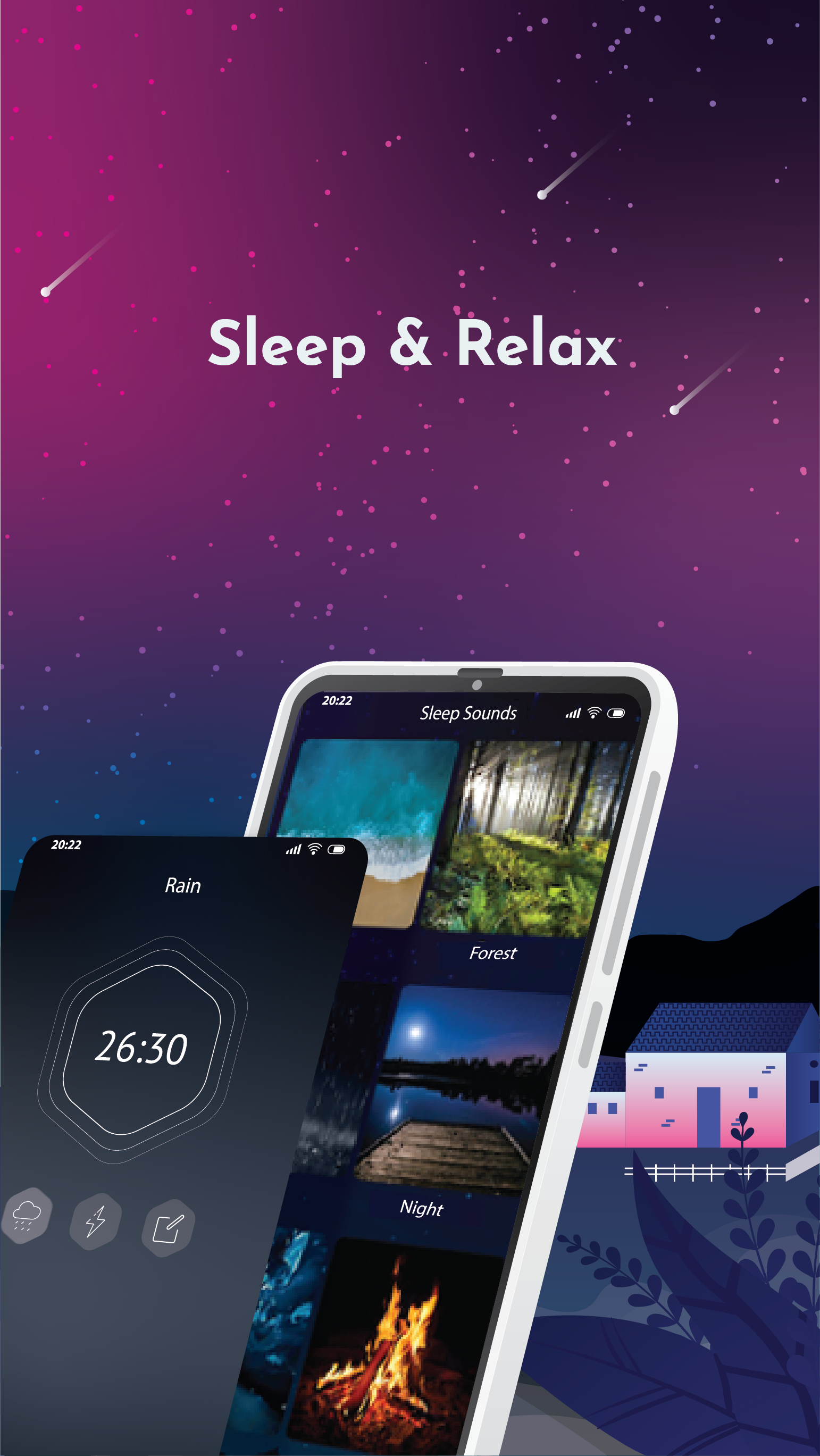 اسکرین شات 2 برنامه Sleep Sounds - relaxing sounds
