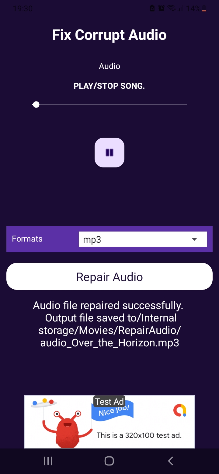 اسکرین شات 4 برنامه Repair Mp3 & Fix Corrupt Audio