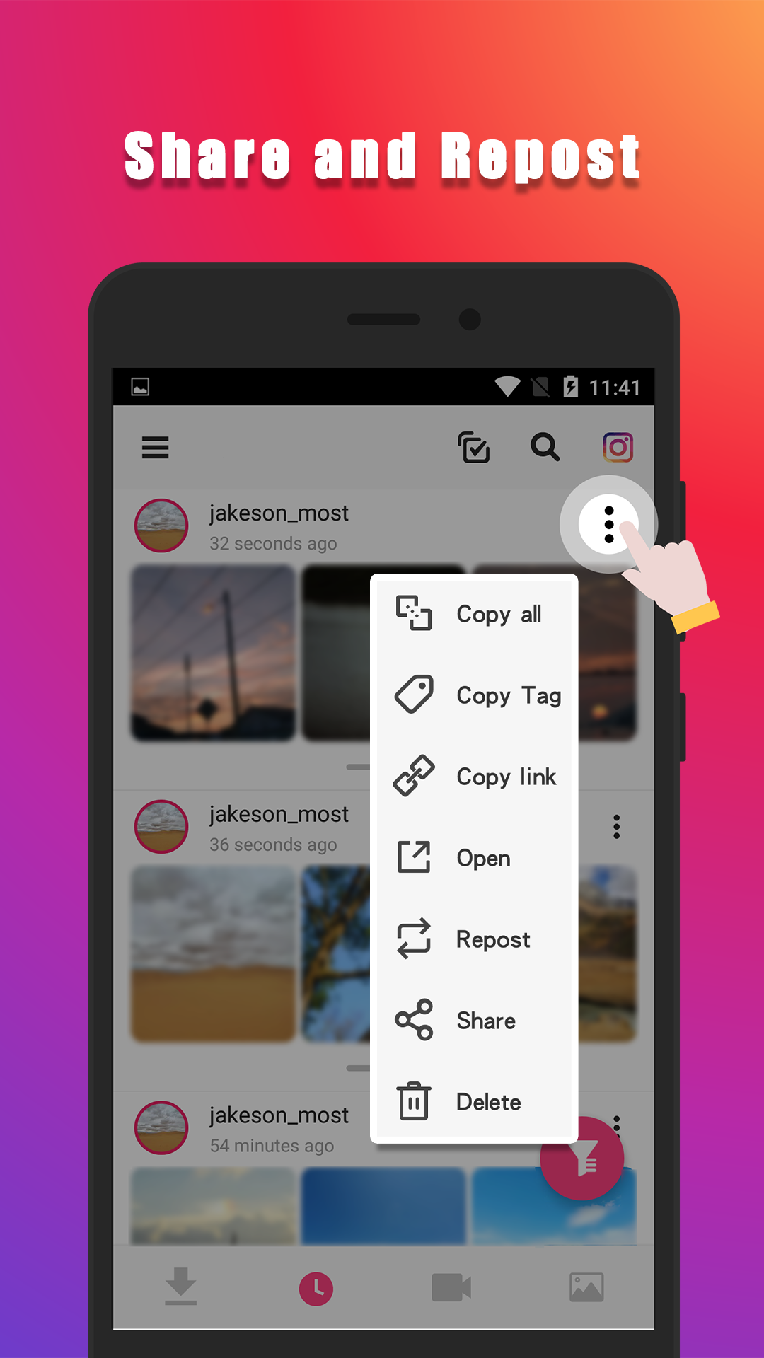 اسکرین شات 4 برنامه Video Downloader for Instagram