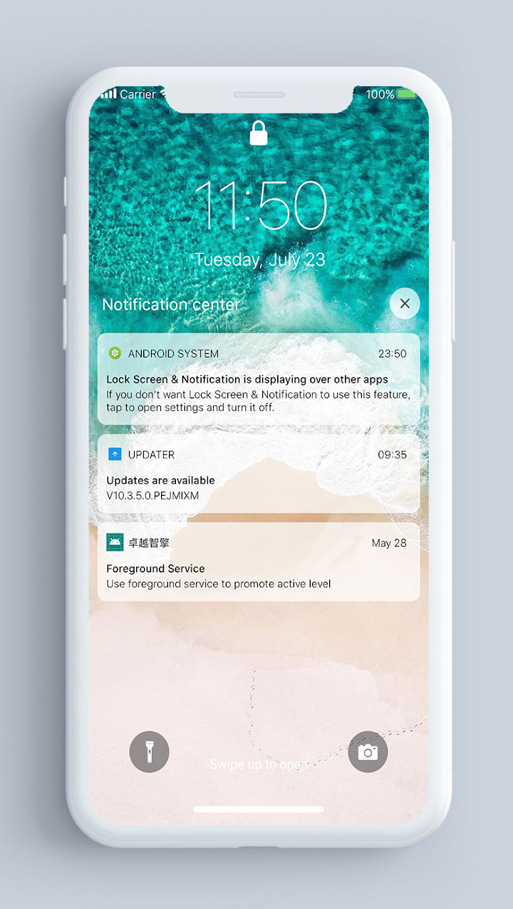 اسکرین شات 1 برنامه Lock Screen & Notifications iOS 15