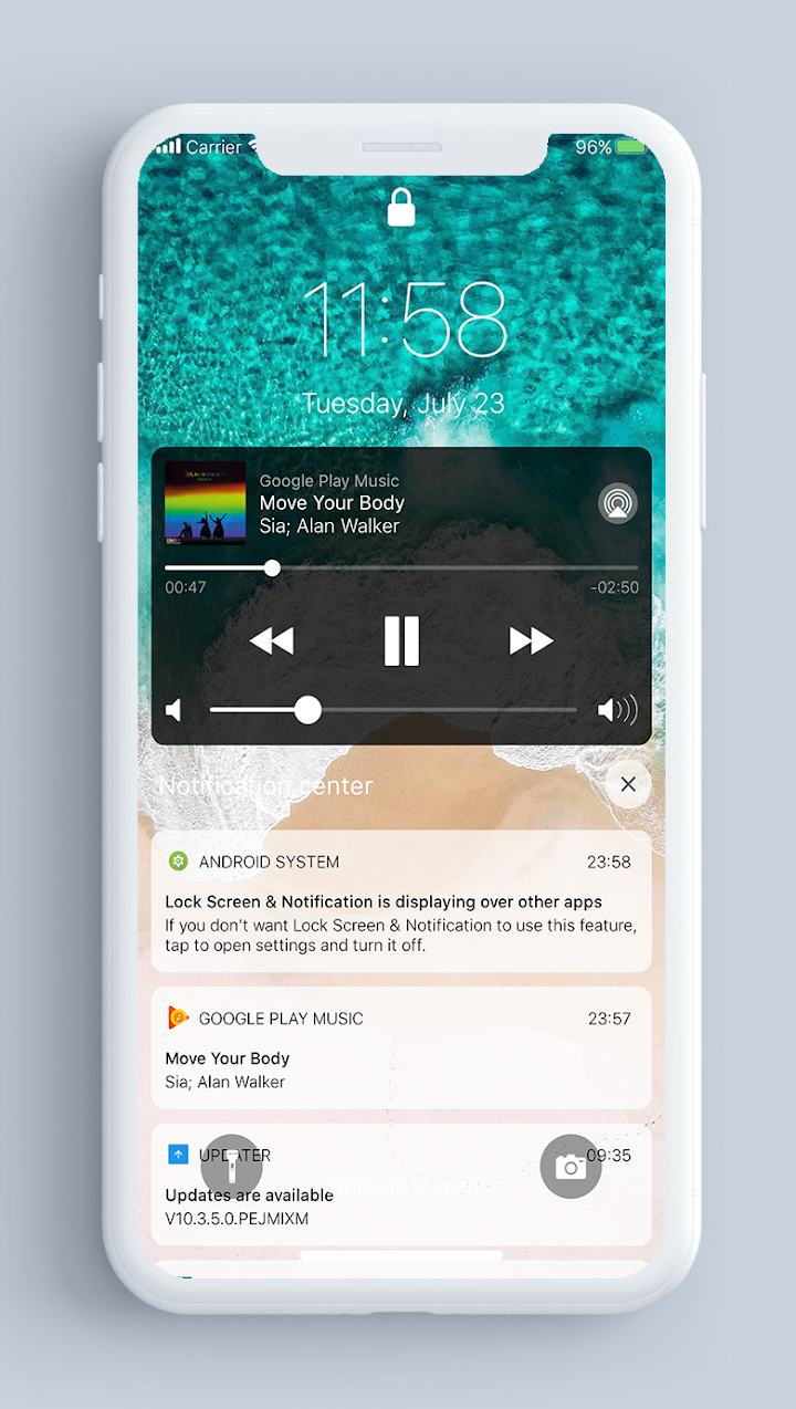 اسکرین شات 2 برنامه Lock Screen & Notifications iOS 15