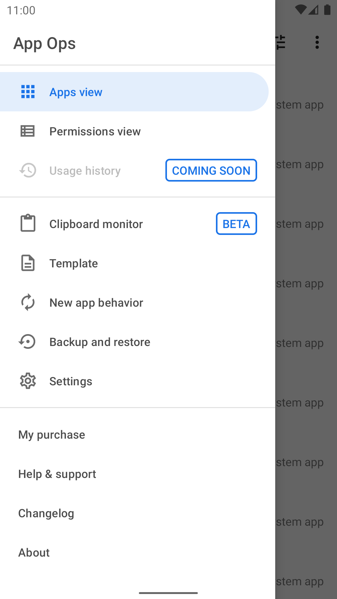 اسکرین شات 1 برنامه App Ops - Permission manager