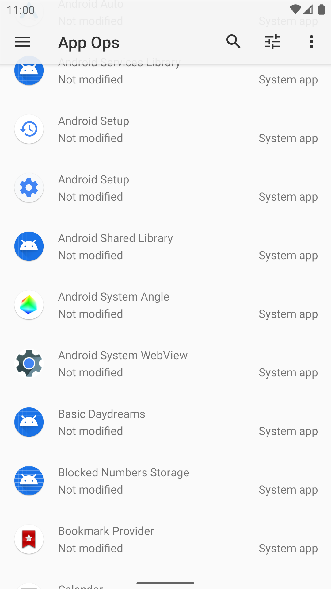 اسکرین شات 2 برنامه App Ops - Permission manager