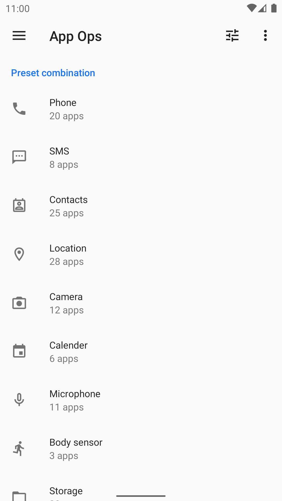 اسکرین شات 4 برنامه App Ops - Permission manager