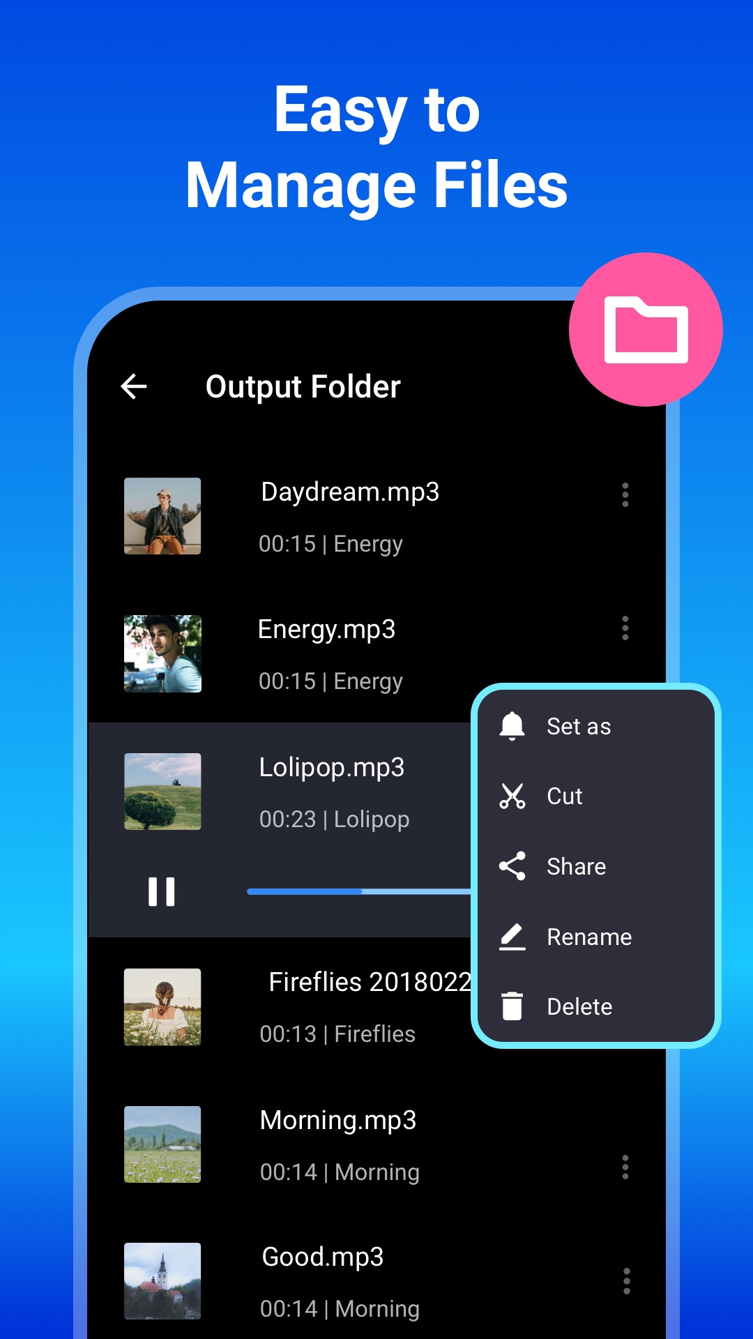 اسکرین شات 8 برنامه MP3 Cutter and Ringtone Maker