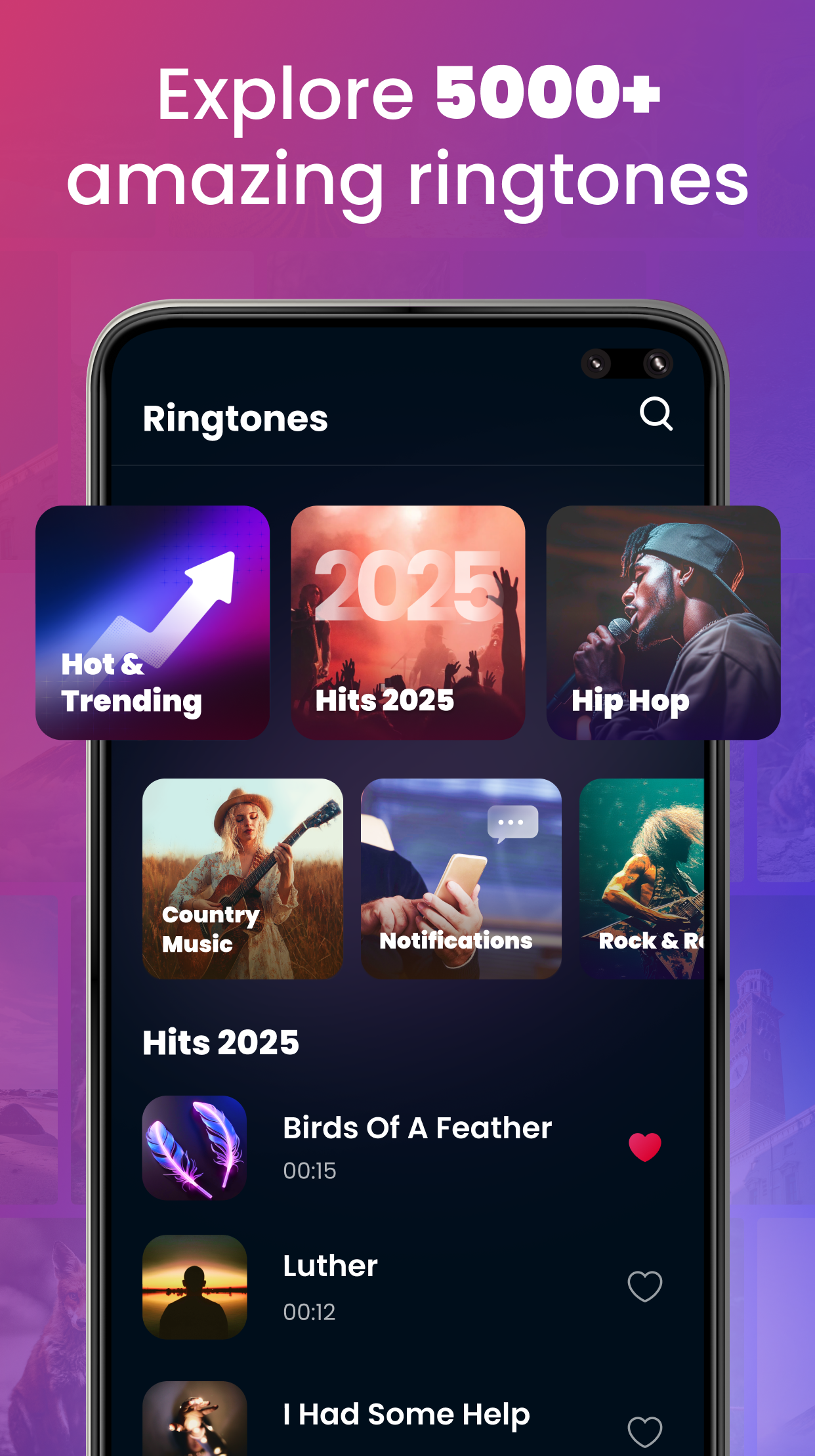 اسکرین شات 2 برنامه Ringtones for Android Phone