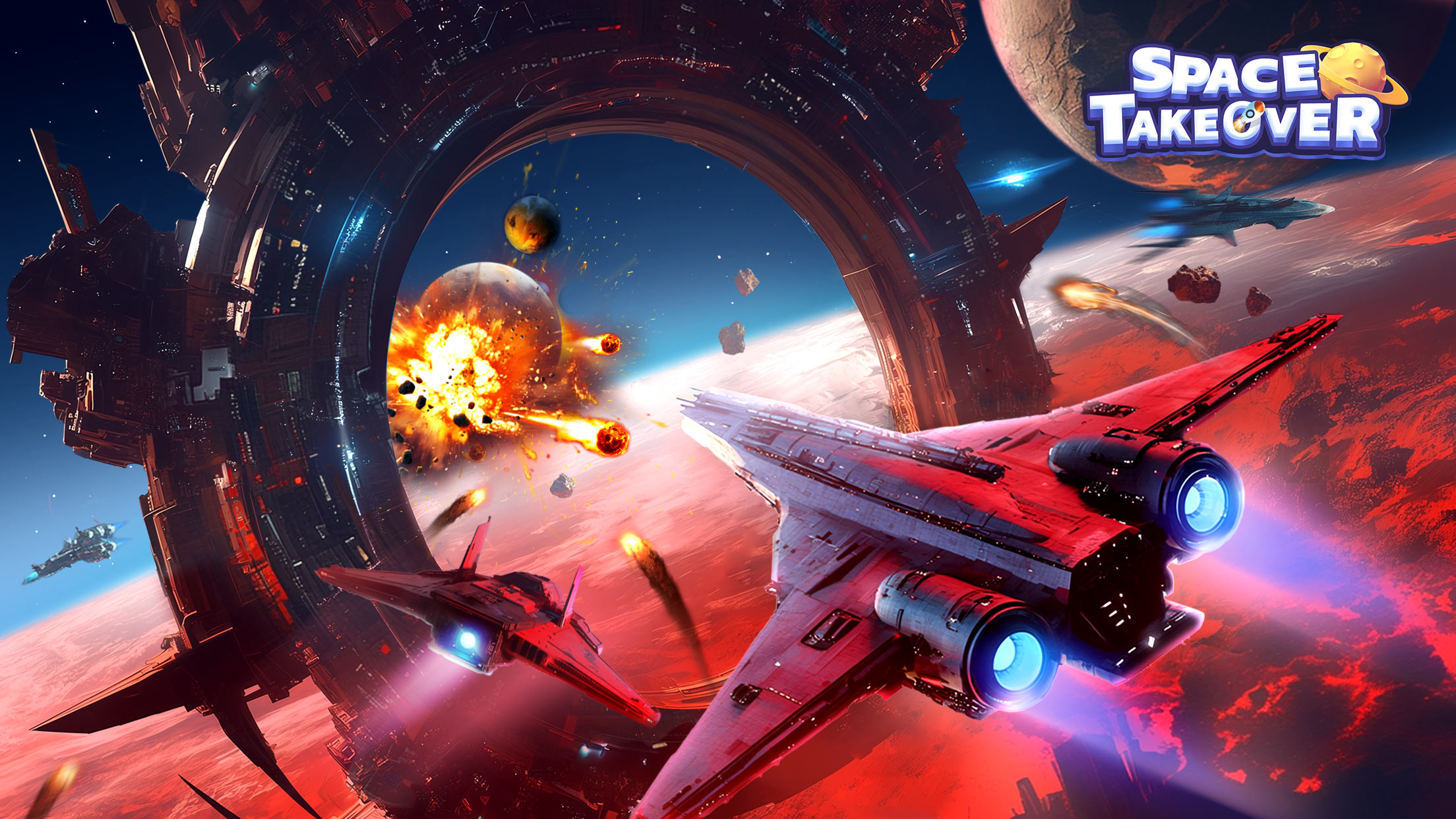 اسکرین شات 1 بازی Space Takeover: Over City