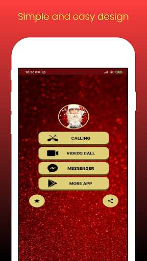 اسکرین شات 1 برنامه Video call and Chat from Santa Clause Simulation