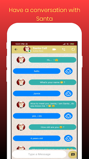 اسکرین شات 4 برنامه Video call and Chat from Santa Clause Simulation
