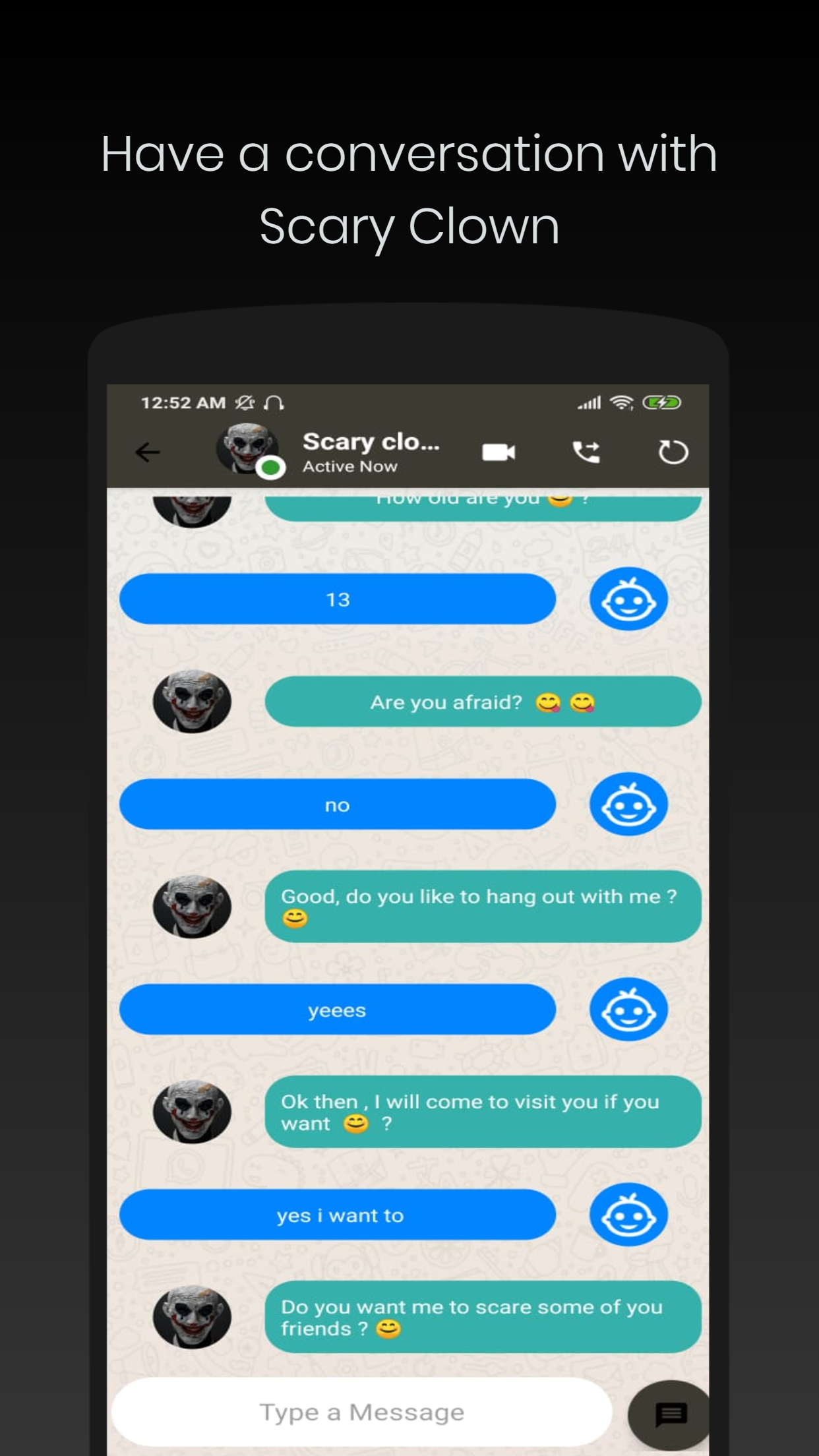 اسکرین شات 2 برنامه Video call and Chat from Scary