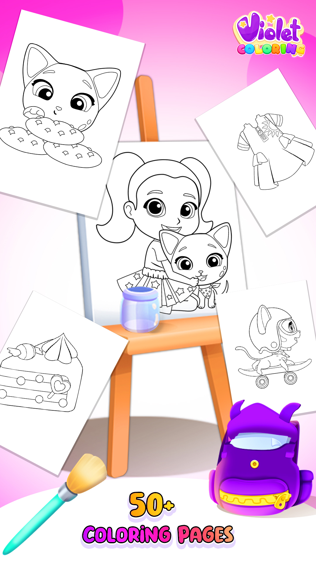 اسکرین شات 5 بازی Violet Coloring Book