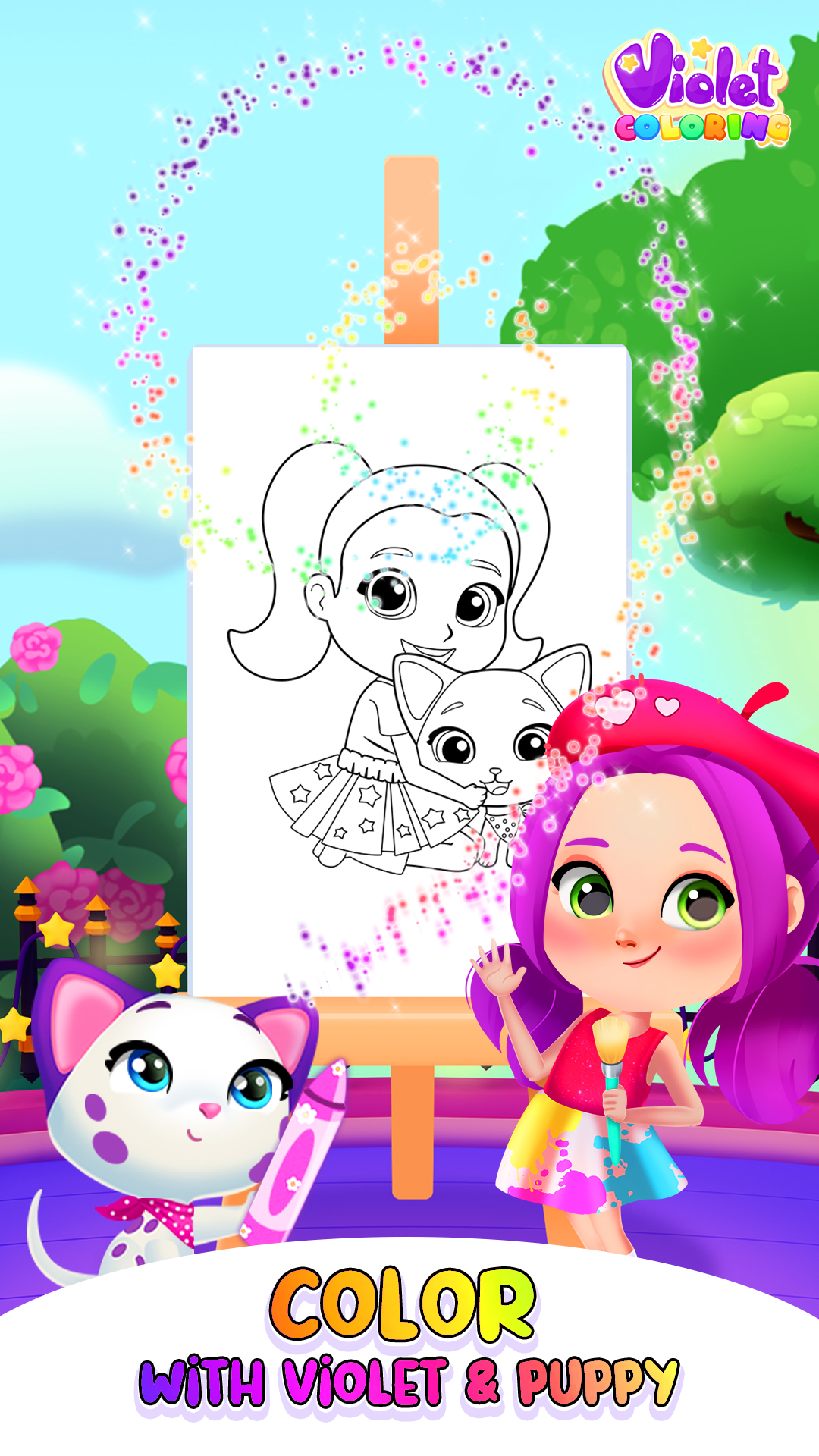 اسکرین شات 1 بازی Violet Coloring Book