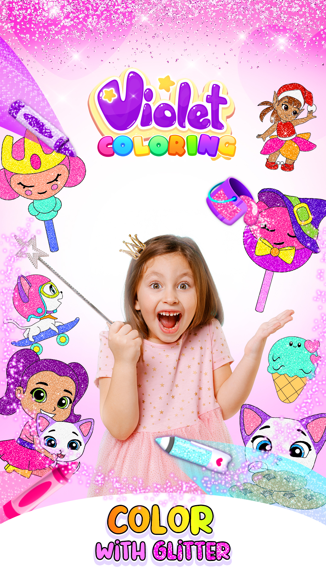 اسکرین شات 4 بازی Violet Coloring Book