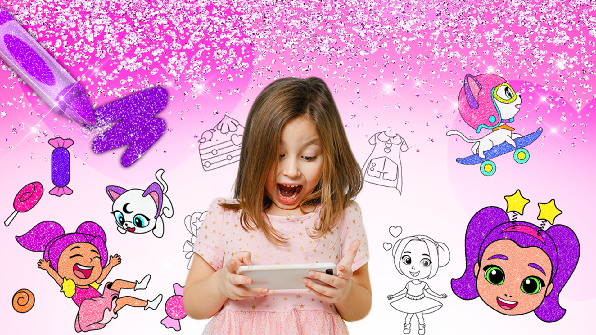 اسکرین شات 3 بازی Violet Coloring Book