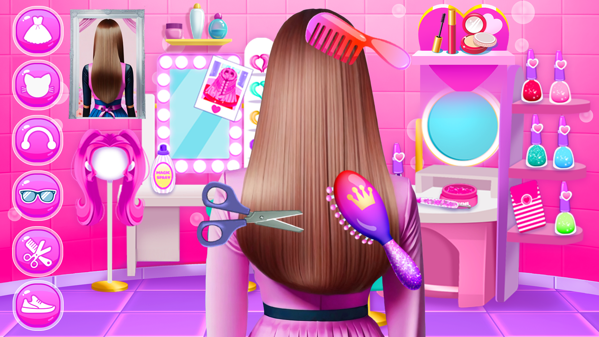 اسکرین شات 1 برنامه Hair Salon and Dress Up Girl