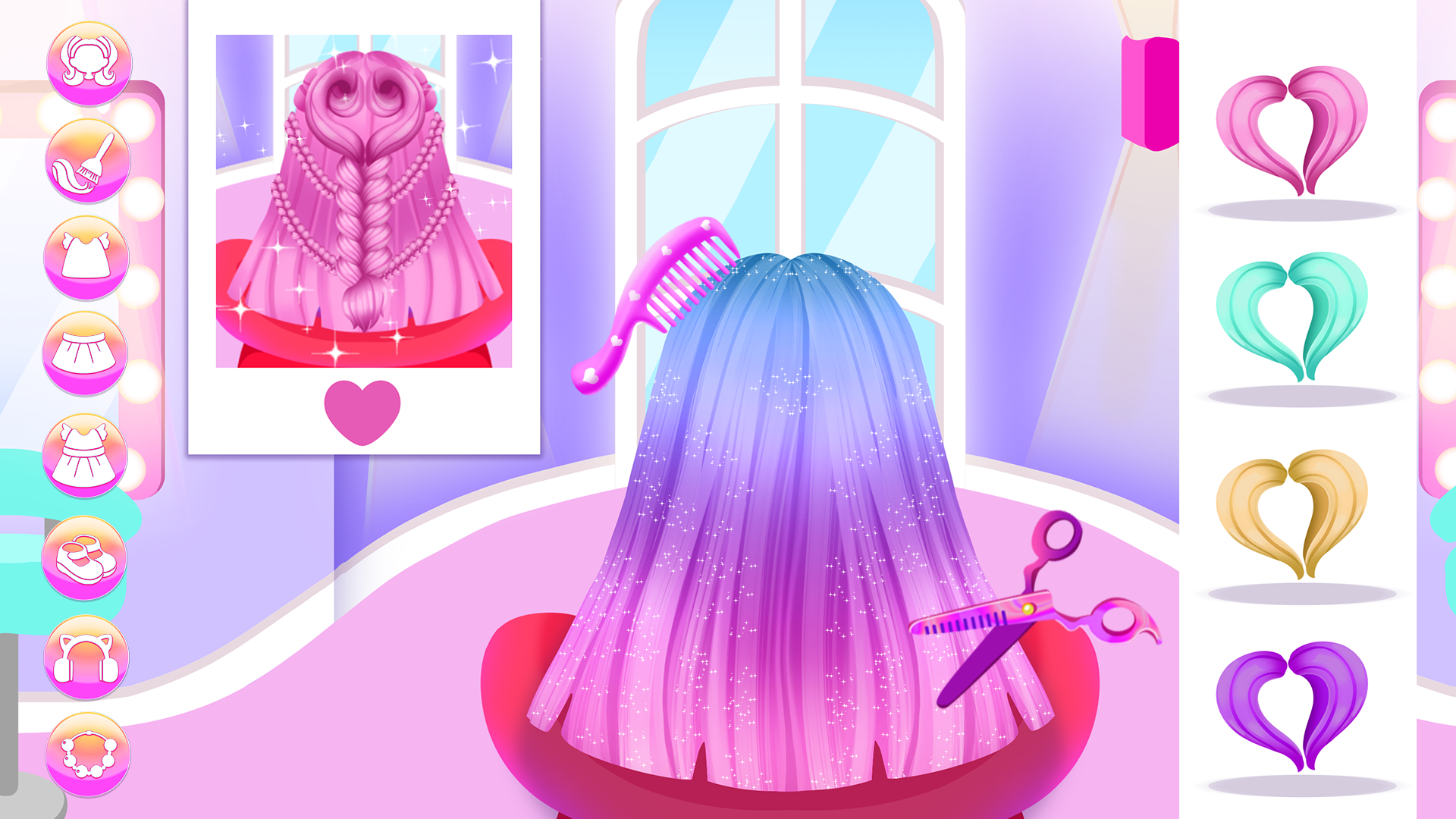 اسکرین شات 2 برنامه Hair Salon and Dress Up Girl