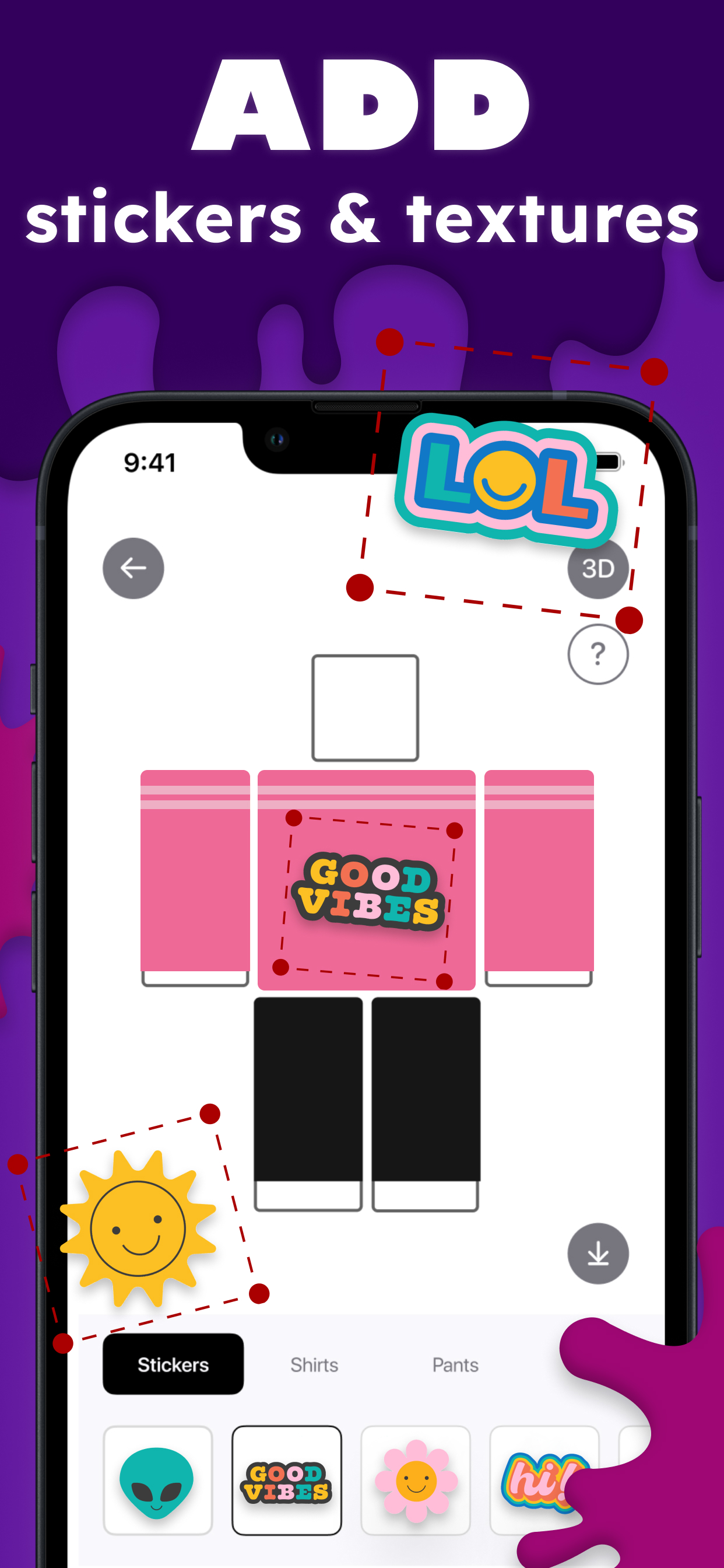 اسکرین شات 3 برنامه Skins Clothes Maker for Roblox