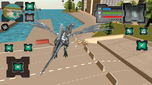 اسکرین شات 3 برنامه Flying Dragon Robot Simulator :Transformation War