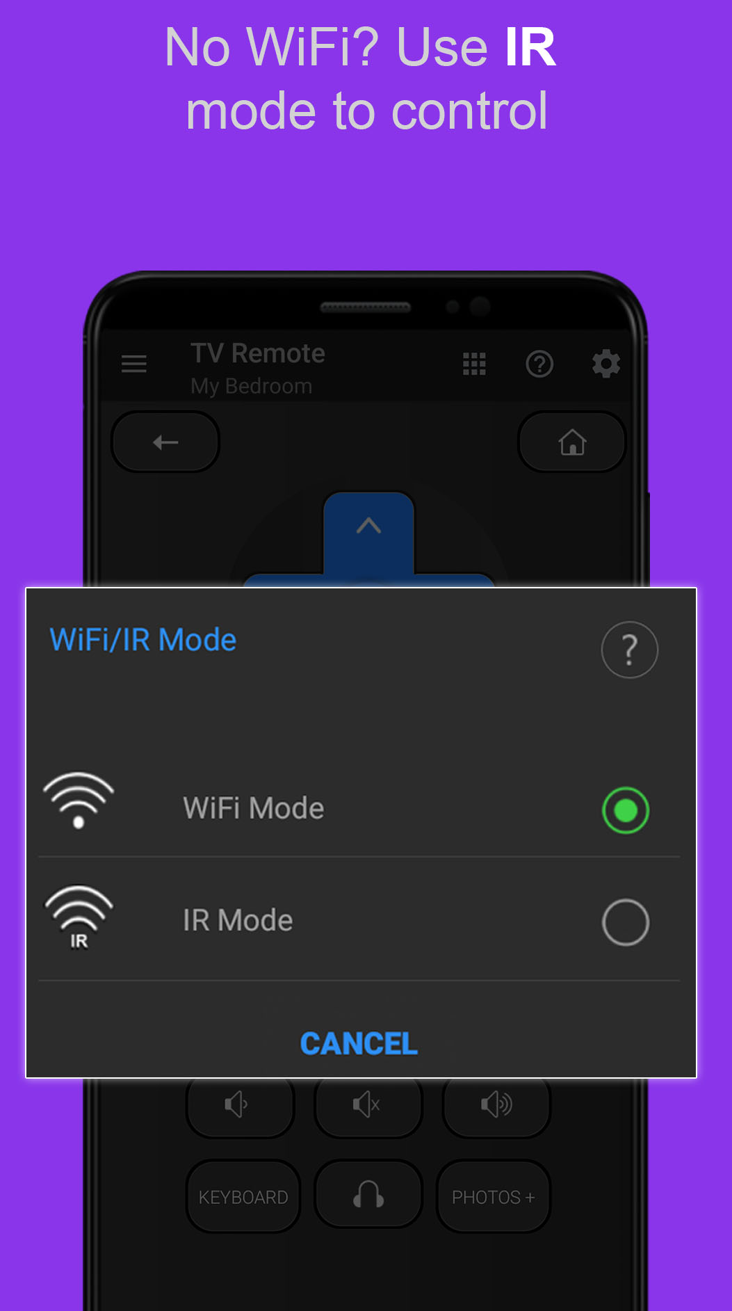 اسکرین شات 5 برنامه TV Remote: RoSpikes(WiFi/IR)