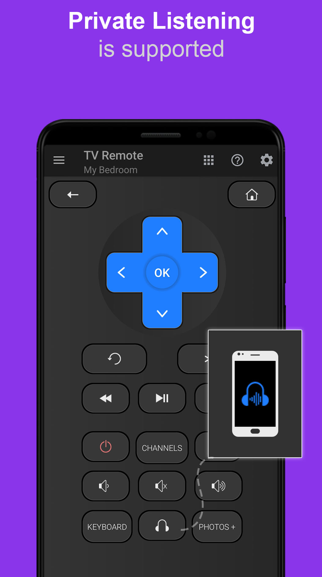 اسکرین شات 2 برنامه TV Remote: RoSpikes(WiFi/IR)