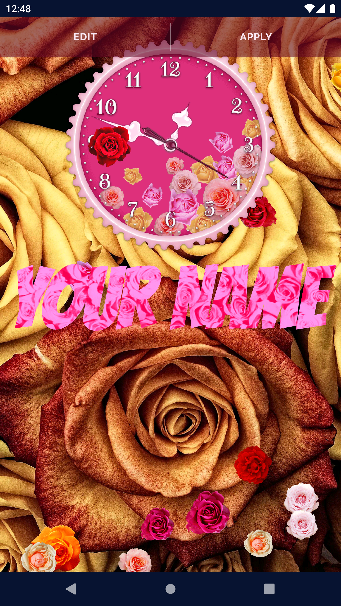 اسکرین شات 2 برنامه Rose Clock 4K Live Wallpaper