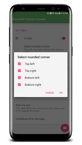اسکرین شات 3 برنامه S20 Rounded Corners