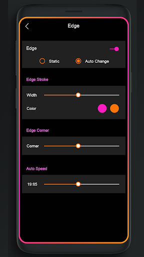 اسکرین شات 3 برنامه Edge Lighting - Rounded Corner - Edge Notification