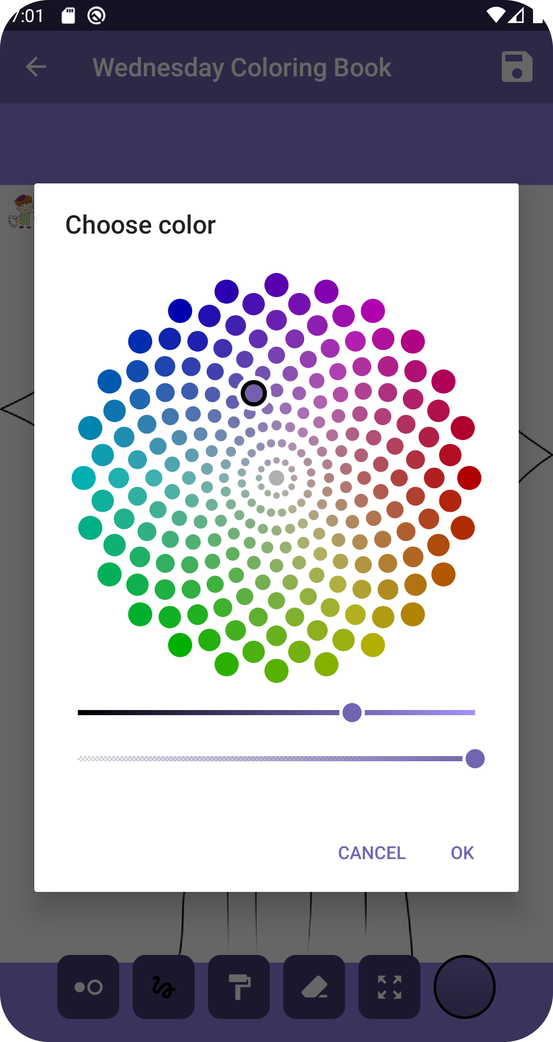 اسکرین شات 7 برنامه Colors: Wednesday Coloring