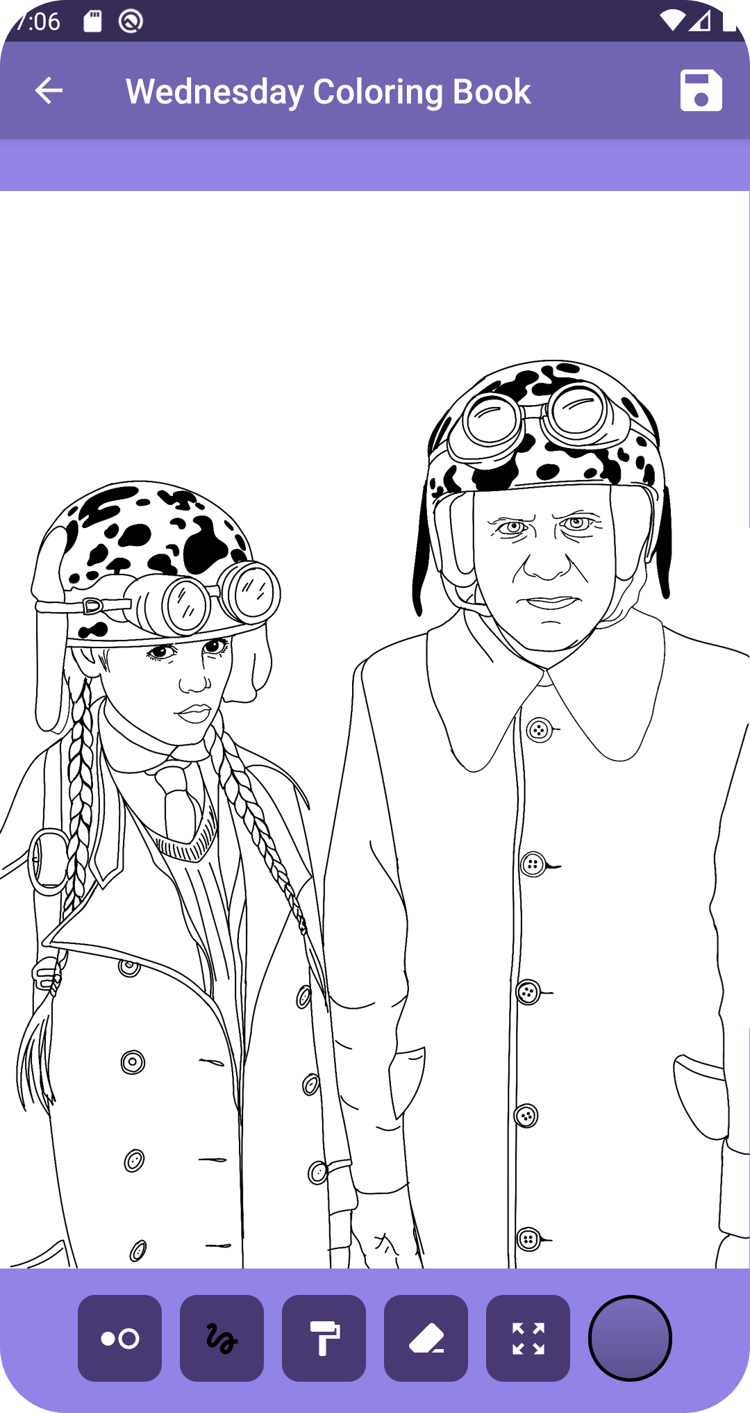 اسکرین شات 2 برنامه Colors: Wednesday Coloring