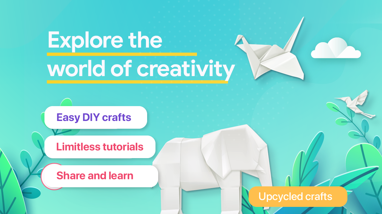 اسکرین شات 2 برنامه Learn Paper Crafts & DIY Arts