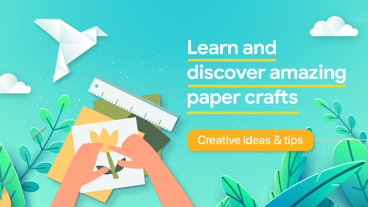 اسکرین شات 1 برنامه Learn Paper Crafts & DIY Arts
