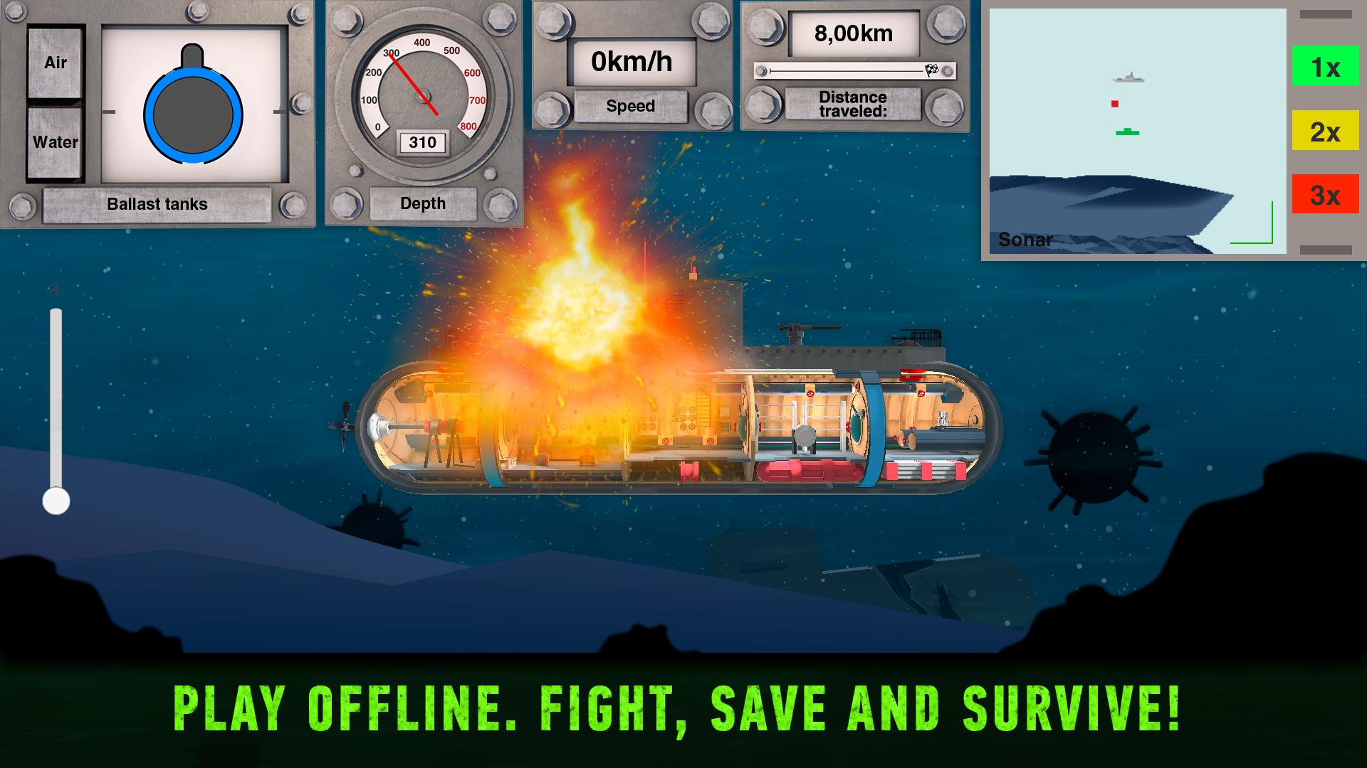 اسکرین شات 1 بازی Submarine War: Submarine Games