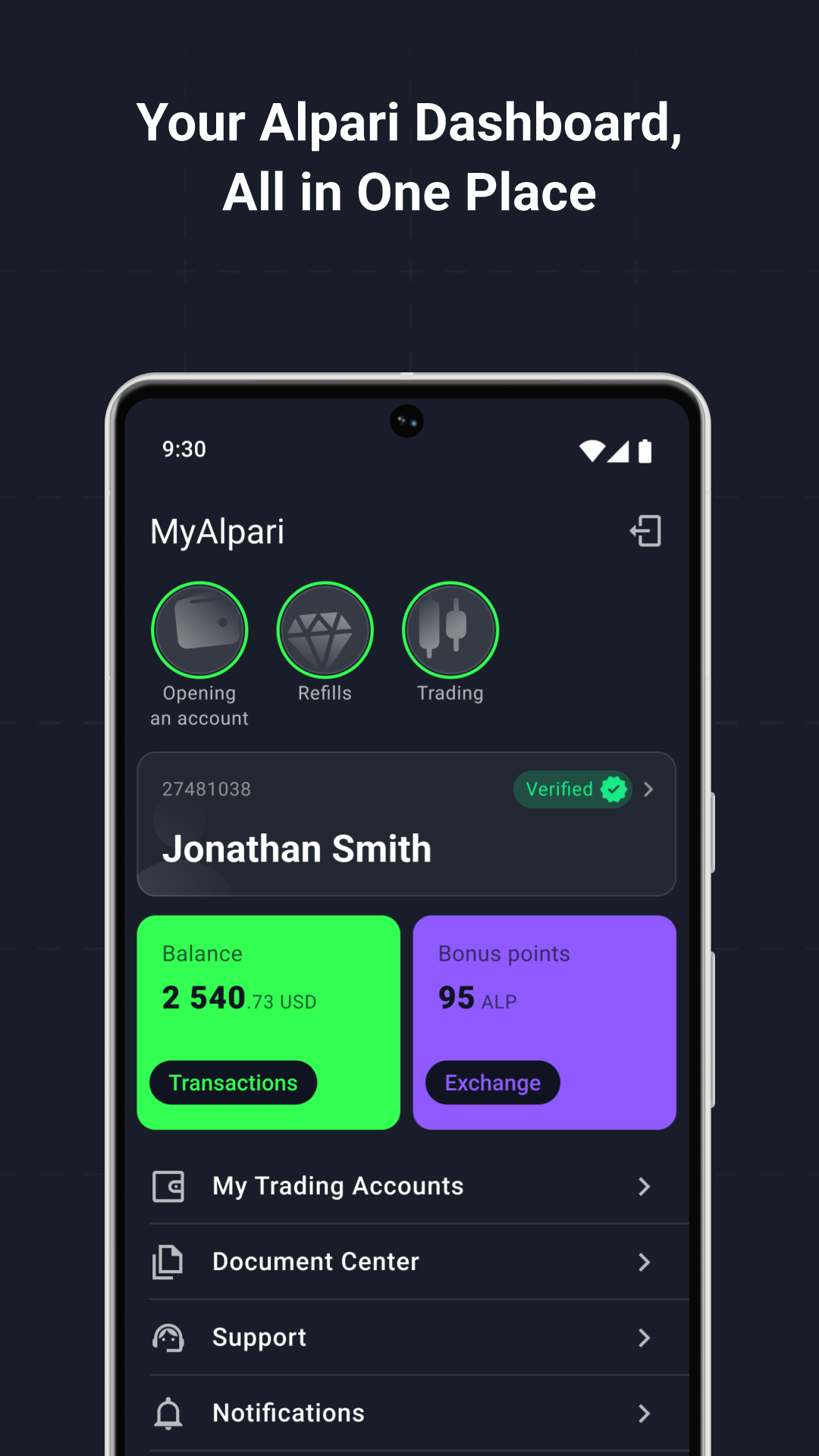 اسکرین شات 2 برنامه Alpari Mobile: online trading