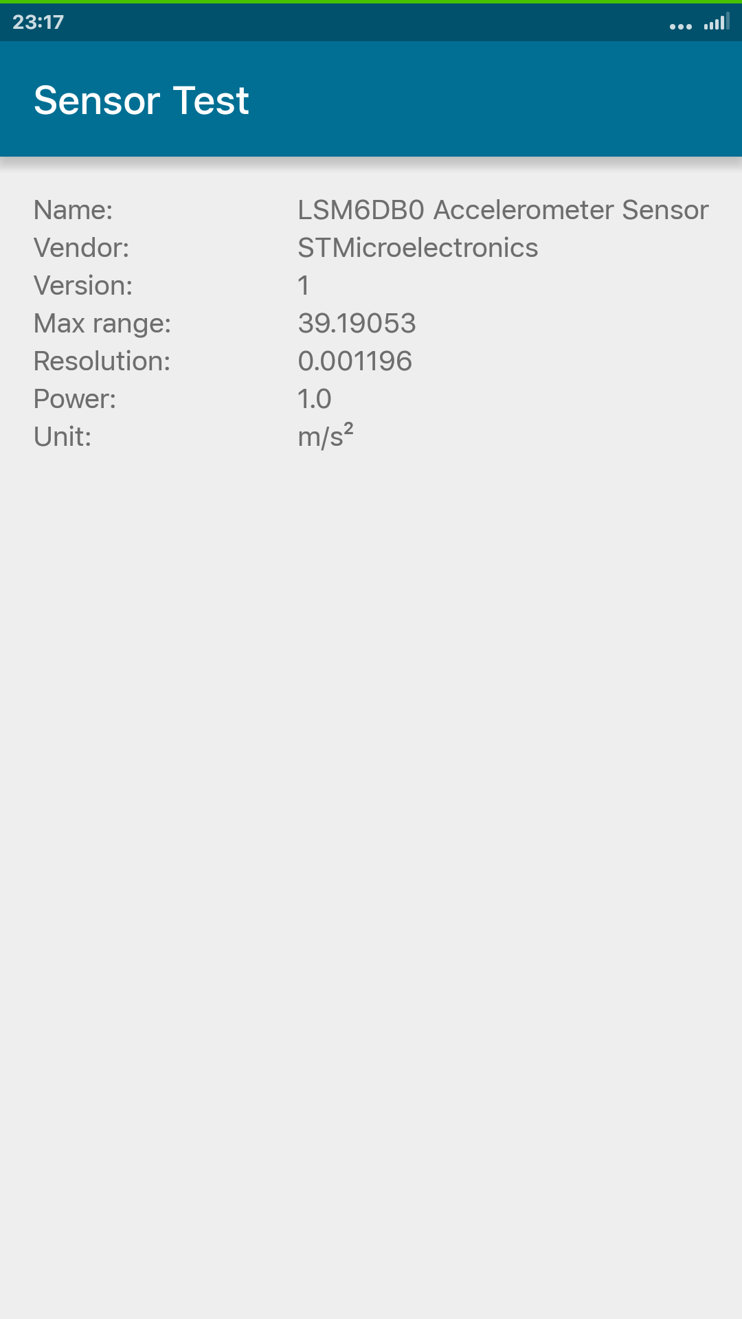 اسکرین شات 8 برنامه Sensor Test
