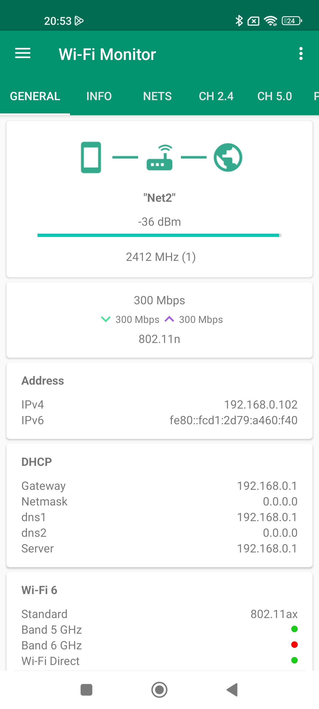 اسکرین شات 1 برنامه Wi-Fi Monitor