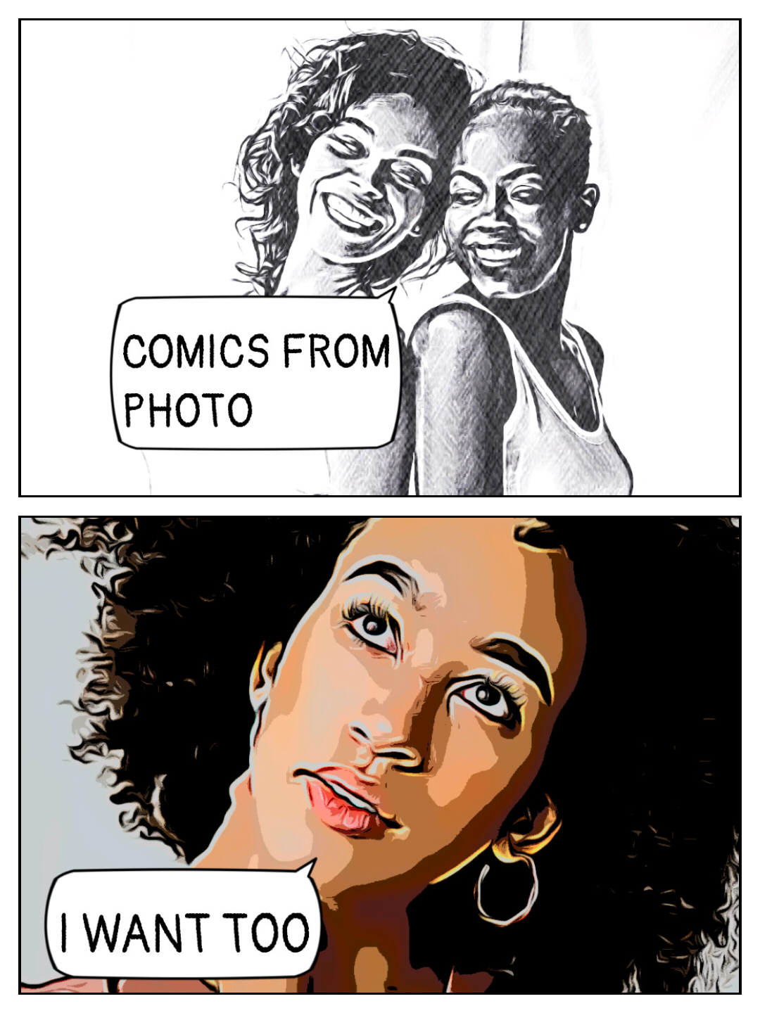 اسکرین شات 4 برنامه ComicMe — comics photo editor